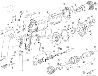 Part Location Diagram of 176846-04 DeWALT Carbon Brush